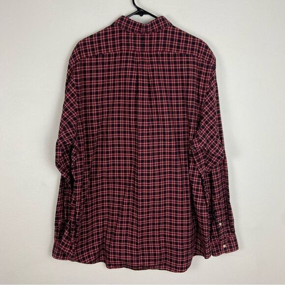 Ralph Lauren Men’s Red &‎ Black Plaid Shirt Long Sleeve Business Casual Work XXL - Picture 2 of 12
